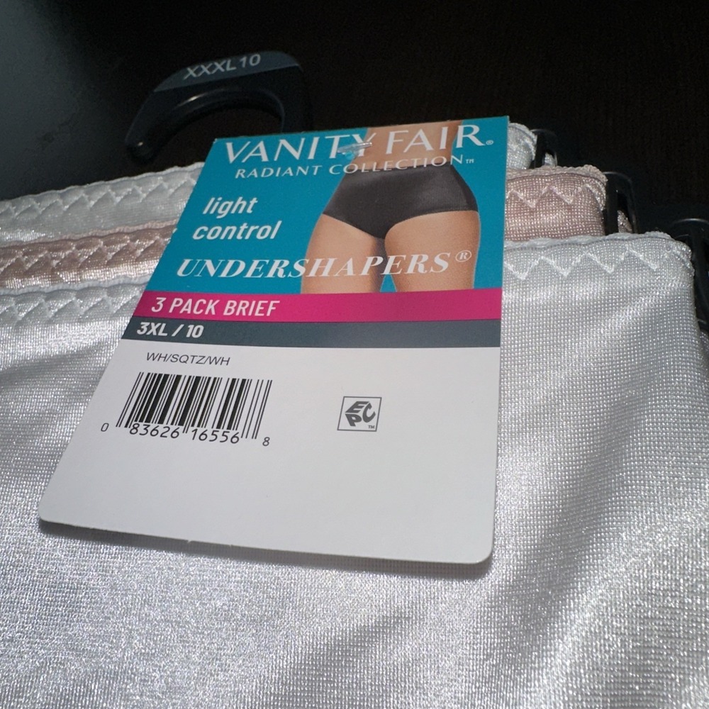 Vanity Fair Radiant Undershapers Brief Underwear 3 Pair Nylon Women 3XL/10 - Picture 5 of 9